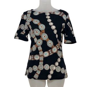 Lauren Ralph Lauren Lauren Ralph Lauren Concho Belt Knit Short Sleeve Top